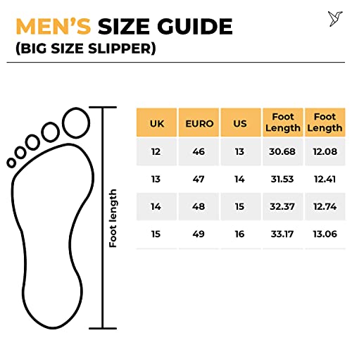 Image of YOHO OAK's Big Size Slipper for Big Feet Mens |Soft Ortho slippers | Soft comfortable and stylish flip flop slippers for men| Plus size slipper