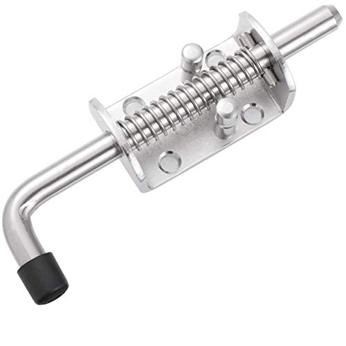 WOOCH 304 Stainless Steel Spring Pin Latch Lock Assembly for Doors,Chests,Cabinets and Utility Trailer Gate - Heavy Duty (6.5\",2 Pack)