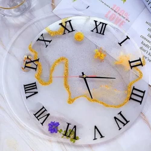 Image of R H Lifestyle Silicone Moulds Round Resin Art Mould Coaster Mould for Resin Art Epoxy Casting Mould Tray Photo Frame Mold Resin Coaster Mould 18 Inch