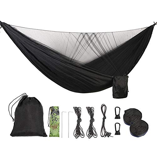 ValueHall Hamaca para Acampar con mosquitera 290×140cm Hamaca de Viaje Ultraligera Hamaca Doble Cama para Camping Excursiones de Senderismo Viajes y Familia Jardín V7079B