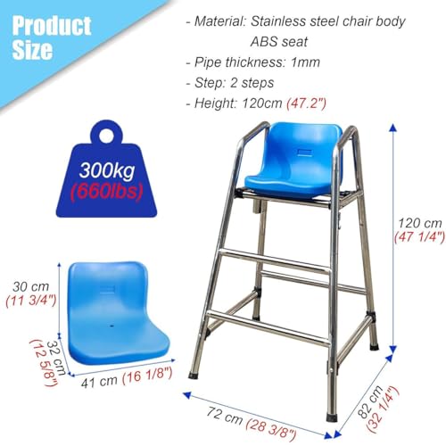 Silla de salvavidas alta de acero inoxidable 1.2 m miniatura 6