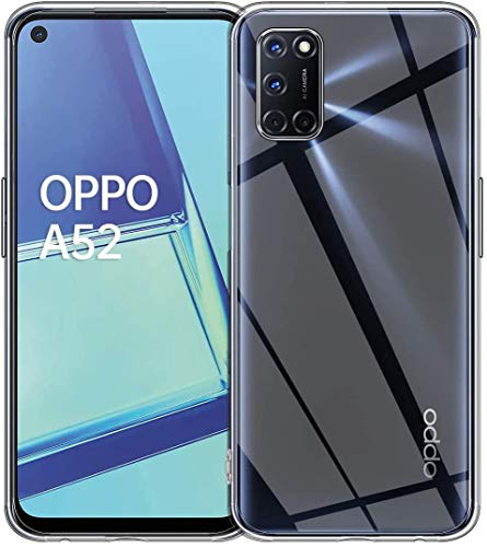 Captor Cover Trasparente per Oppo A52 / A72 / A92, Custodia TPU in Silicone Flessibile Morbida e Sottile, Protezione Full Body con Bordo Rialzato per Schermo e Fotocamera