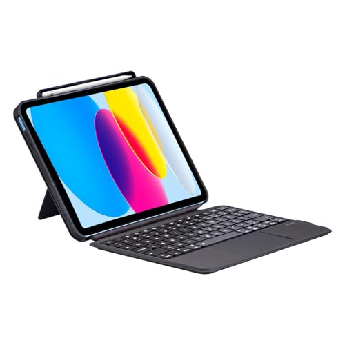 Teclado iPad 10 generación funda panel táctil mouse retroiluminado 7