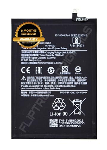 Image of BN62 Battery for Redmi Note 9 4G / 9T / 9 Power /Poco M3 M2010J19SC, J19S, M2010J19SG, M2010J19SI, M2010J19CG Battery with 6 Month Warranty**** (Z3)