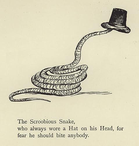 Cuadro decorativo para pared de la serpiente de Edward Lear, lienzo vintage de 60x90cm