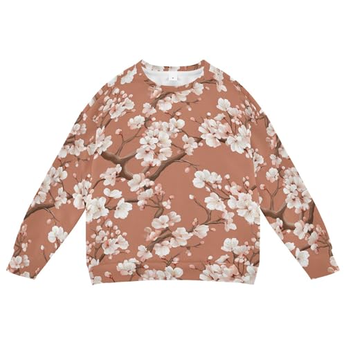 JUNZAN Safari Cherry Blossom Terracotta Kids Boys Sweatshirts Hoodies Fleece Sweatshirts for Boys Sports 4T
