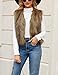 Tanming Women's Fashion Autumn And Winter Warm Short Faux Fur Vests (X-Large, Grey)