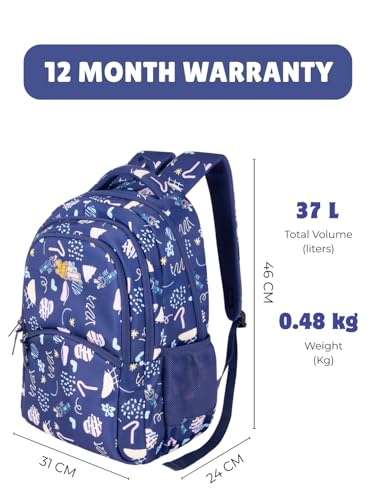 Image of Lyra Sweet Treats 37L School Backpack - Ice Cream & Candy Fun Edition | For Kids (Girls & Boys)