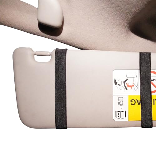 Image of LED Car Mirror with 3 Light Modes and Dimmable Touch Control | Rechargeable Makeup Vanity Mirror with 2000mAh Battery, USB Cable, and Universal Fit for All Car Sun Visors