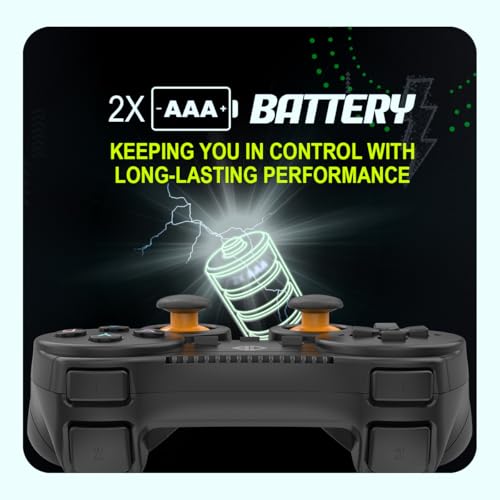 Image of Cosmic Byte Nexus Wireless Controller for PC | Dual Vibration, Sensitive Triggers, Fast Response | Powered by 2 AAA Batteries (Not Included) (Black)