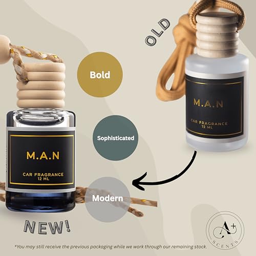 Image of M.A.N Car Hanging Diffuser, Your Car will Smell Like the Sexiest Man Alive! - 12ml, Hanging Air Freshener for Automobile and Home - Lasts up to 60 days - Luxury Perfume | A+ Scents