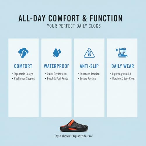 Image of Inklenzo Men's Sandals Clogs Mules for Men & Boys - CreamComfortable, Extra Soft, Lightweight, Non-Slip, Waterproof, Adjustable Back Strap, Stylish, Classic, Casual, Everyday Mules