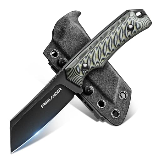 Freelander Survival Messer Feststehende Klinge Outdoor Messer, Grau – Ansicht 1