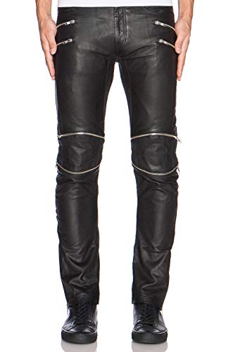 Men's Leather Pant Genuine Lambskin Trouser Jeans Style Pant TP0062