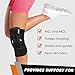 Hinged Knee Brace - PRO Relief for Knee Pain. Adjustable Patella Stabilizing Support for Swollen ACL, Tendon, Ligament and Meniscus Tear Injuries - Compression for Running and Arthritis Joint (Black)