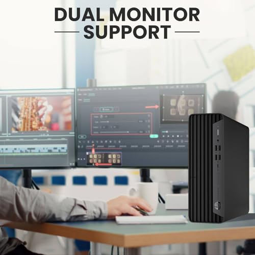 Image of HP ProDesk 600 G6 SFF Desktop - Intel i5-10400F 6-Core, 32GB DDR4 RAM, 1TB PCIe SSD, GeForce GT 610, Windows 11 Pro, USB-C, Dual Monitor, Business PC with Keyboard, Mouse & WiFi Adapter