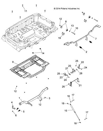 Polaris ATV Box Latch Weld, Rear, Medium Gloss Black, Genuine OEM Part 1020857-067, Qty 1