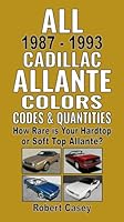 All 1987-1993 Cadillac Allante Colors, Codes and Quantities : How Rare Is Your Allante? 1726135667 Book Cover