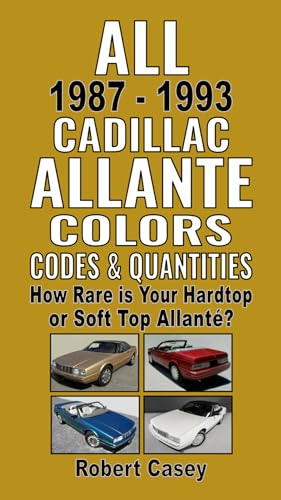 All 1987-1993 Cadillac Allante Colors, Codes & Quantities: How Rare is Your Allante?