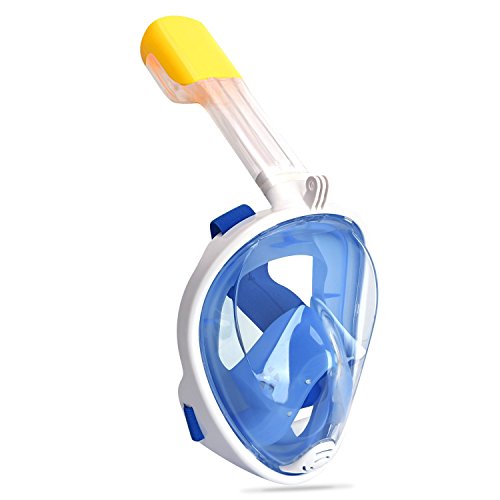 Snorkel Mask Full View 180° Full Face Snorkeling Snorkel Masks Diving Mask Design-GoPro Compatible Cover