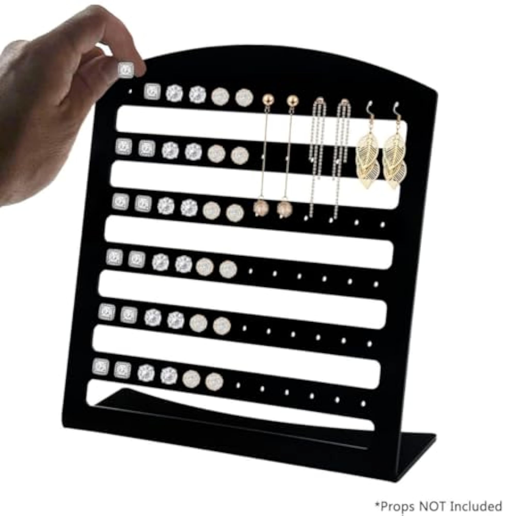 Acrylic Earring Display Stand for 36 Pairs, Clear Organizer