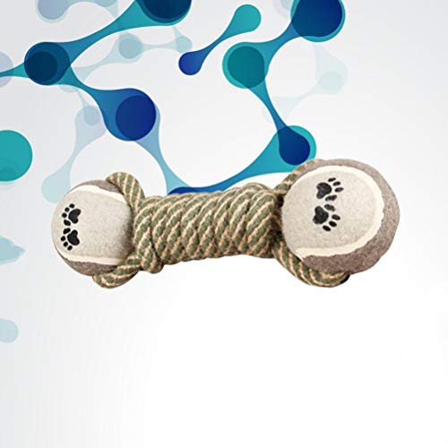 Tehaux brinquedo para cães de estimação - corda de mastigar para cães em formato de haltere brinqued