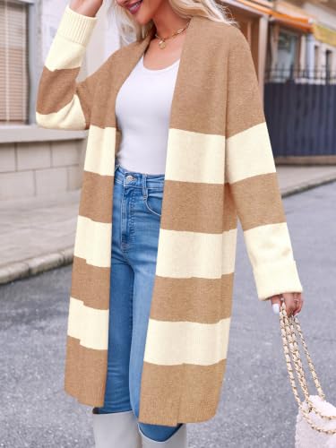 Image of Saodimallsu Womens Long Cardigan Sweaters Chunky Open Front Oversized Slouchy Knit Fall Trendy Coatigan Jackets