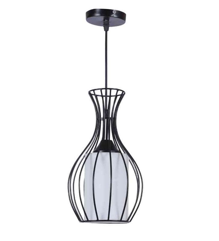 Image of ELIANTE by Jainsons Lights | Illunix Black Iron Hanging Light | E27 holder | without Bulb Included Bulb | Lights | Black Iron Hanging Light | For Living Room, Bedroom, Hallway | E27 Holder | 3 Year Wa