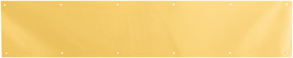 Prime-Line Products J 4703 Door Kick Plate, 6-Inch x 34-Inch, Brite Brass on Aluminum
