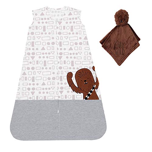Image of Lambs & Ivy Star Wars Chewbacca Wearable Blanket & Lovey Baby Gift Set - 2pc