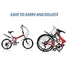 Vélo De Montagne Tout-Terrain De 20 Pouces, Vélo Pliant Léger, Vélo De Vélo Compact De Ville, Voiture D'étudiant De Vélo Pliant Femelle Adulte pour Adultes Hommes Et Femmes,Rouge #1