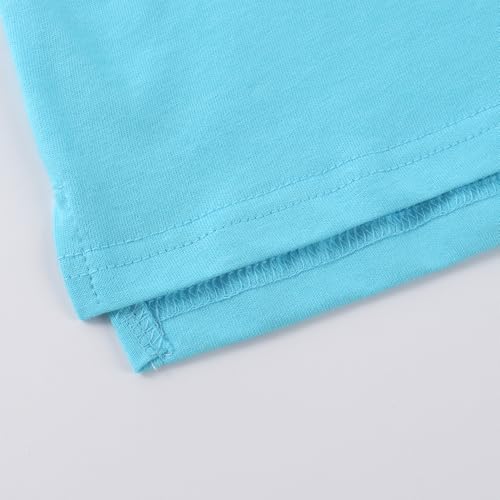 Image of Noomelfish Girls Short Sleeve Heart Pocket T-Shirts Casual Cotton Tee Tops Blouse (5-12 Years)