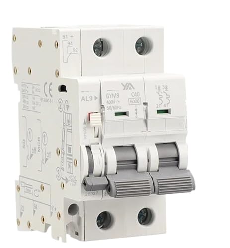 Disyuntor GYM9 1A-63A con contacto de alarma y desbloqueo SH9 AU9 para automatización industrial