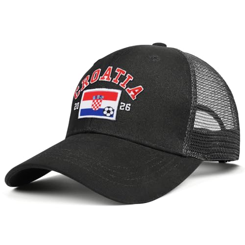 Image of Adjustable State Flag Trucker Hat Mesh Baseball Cap with Embroidered Patch for Men Women