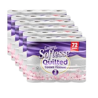 Softesse Toilet Paper 3 ply toilet paper made with virgin cellulose for the highest quality, absorbency, strength and softness. 170 sheets per roll Luxuriously Soft & Strong: Because it is 3ply and made from virgin cellulose, quilted toilet roll is b...