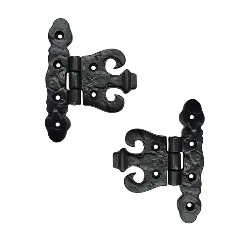 Adonai Hardware Addon Antique Cast Iron Vintage Heavy Duty Cabinet T Hinges (3" x 2 Pack, Oil Rubbed Black) for Barn Doors, Kitchen Cupboards, Wardrobes, Sheds, Windows, Wooden Box, Chest and Trunks-image-26