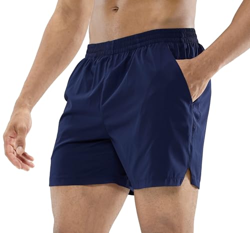 Image of MIER Men's Workout Running Shorts Lightweight Active 5 Inches Shorts with Pockets, Quick Dry, Breathable
