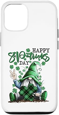iPhone 12/12 Pro Irish Gnome Lucky Plaid Shamrock Leprechaun St Patricks Day Case