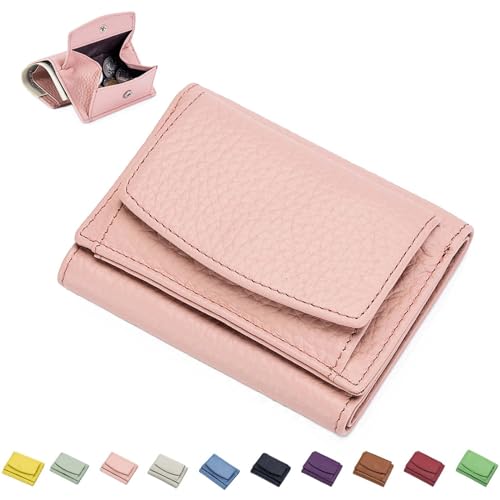 Houtangduty Mini Wallet for Woman Houtndguter, Houtndguter RFID Wallet, Blocking Card Holder Organizer Pocket (Pink,One Size)