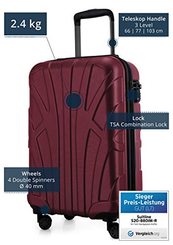 Handgepäck Koffer Suitline Hartschalen-Trolley für Reisen