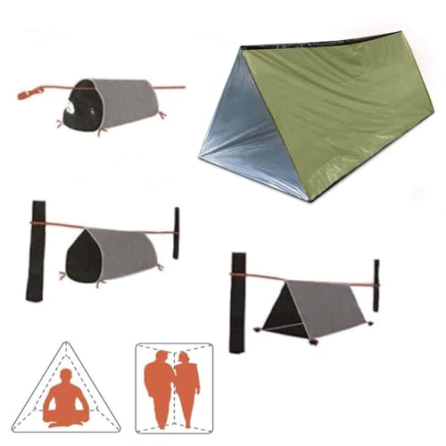 Emergency Survival Shelter Tent, 59 X 98.4inch Waterproof 2-Person Mylar Thermal Shelter for Hiking Camping - Image 5