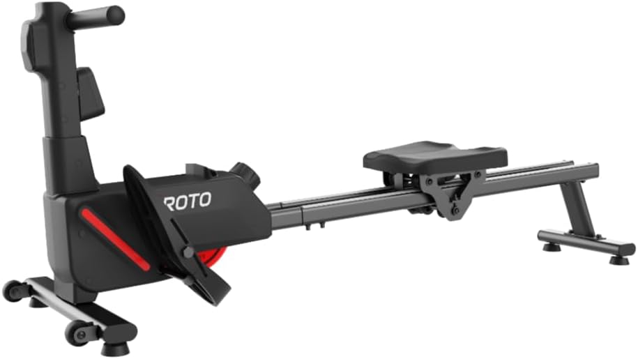 JOROTO Hydraulic Rowing Machine for Home, 350 lbs Capacity Rower, App Compatible, Smooth & Quiet Workout, Black