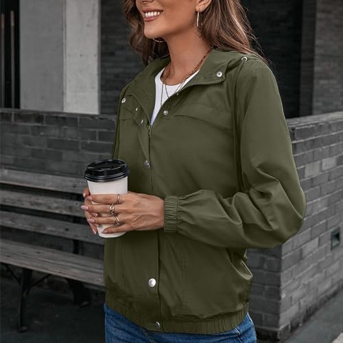Cortavientos impermeable mujer 100% poliéster con capucha transpirable 4