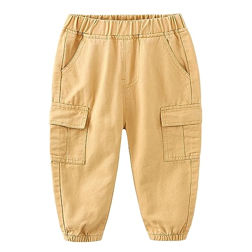 Toddler Baby Boys Sweatpants Solid Cotton Elastic Waist Trousers Active Jogger Pants Kids Casual Athletic Trousers