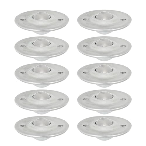 Roulettes à billes en acier robuste Ciieeo au design argenté durable