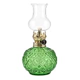 Tofficu Lámpara de Aceite Vintage de Vidrio Verde,5 cm