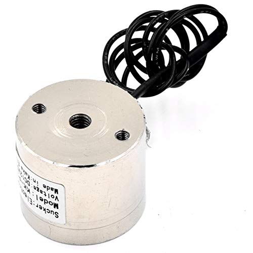 DC 12V 300N 66LB/30Kg Suction Holding sucker round electric Magnet Solenoid lifting cylinder Electromagnet 35 x 30mm - Thumbnail 2