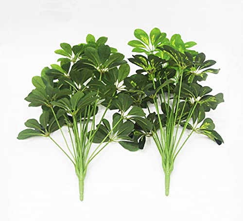 Artificial Trees 60Cm 18Fork Tropical Monstera Large Artificial Tree Fake Schefflera Trees Green Turtle Leaf Plastic Plant Leaves For Home Decor Fake Tree Artificial Potted Plants #TOP3