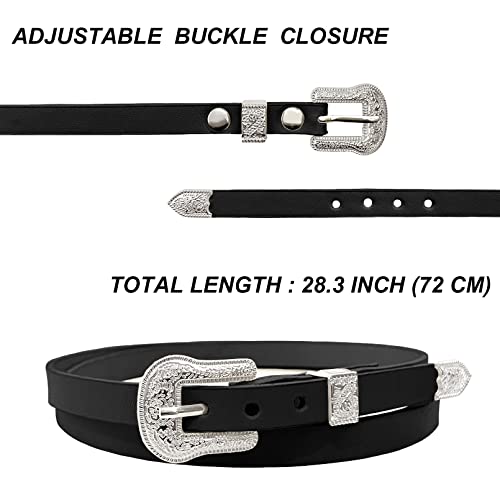 Rainflowwer Western Hat Band For Men, Cowboy Hat Band For Women, Hat Band For Fedora Panama Hat (Black) #TOP4