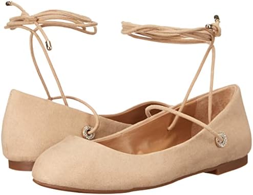 Jessica Simpson Women's Bingley Lace Up Flat Ballet, Almond, 6.5 | Image 6